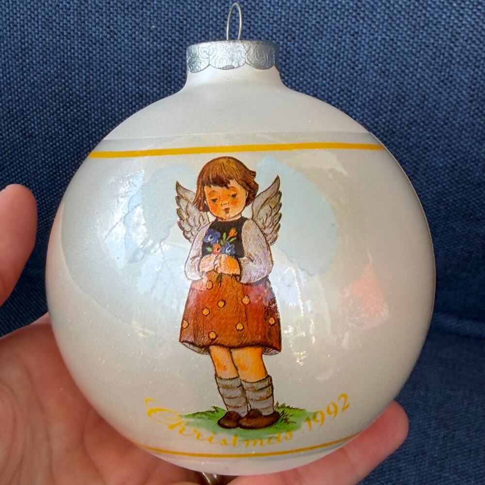 Schmid Sweet Blessings Ornament Berta Hummel Glass Christmas Ball Vintage 1992